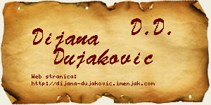 Dijana Dujaković vizit kartica